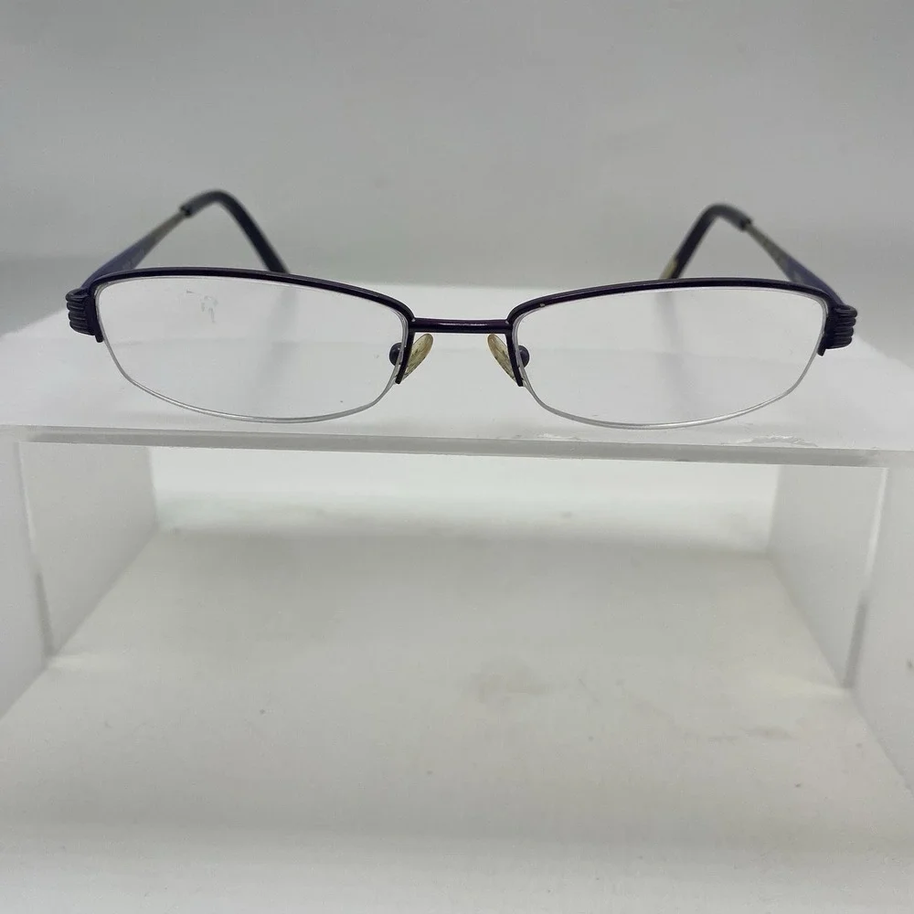 Ted Baker Eyeglasses FRAME ONLY D-Light B171 Half Rim 51-16-135 Purple 543